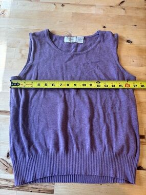 Purple Sleeveless Knit Tank Top